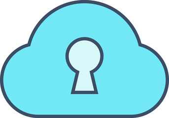 cloud and keyhole icon