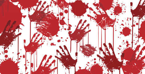 ホラー　手　血