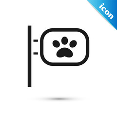 Grey Pet grooming icon isolated on white background. Pet hair salon. Barber shop for dogs and cats. Vector