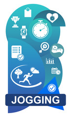 Jogging concept on white background