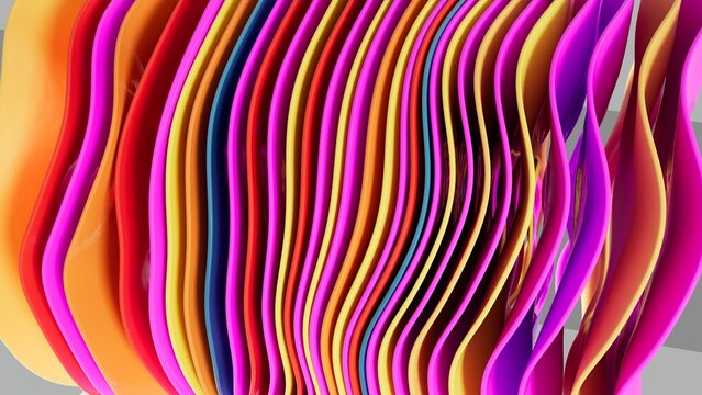 Abstract Wavy Glossy Plastic Ultra HD 8K Background