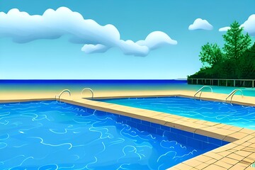 swimming pool in resort