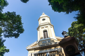 Local landscape street view of Guangzhou Shatin Church