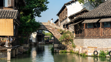 Fototapeta na wymiar Ancient residential landscape in Wuzhen, China, Asia