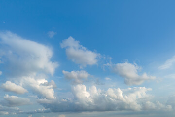 Clouds floating in blue sky