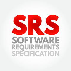 SRS - Software Requirements Specification is a description of a software system to be developed, acronym text concept background