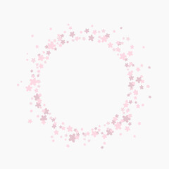 桜のニュアンスカラーフレーム ベクター素材 文字なし