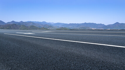 Outdoor forest highway skyline