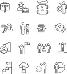 headhunting icons collection