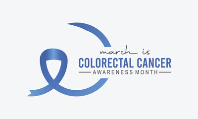 Vector illustration on the theme of national Colorectal Cancer awareness month of March. greeting card, poster with background. Vector illustration design.