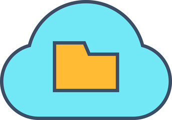 cloud and folder icon