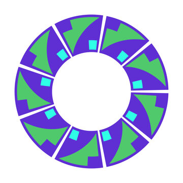 blue green spin spiral illusion design pattern vector illustration