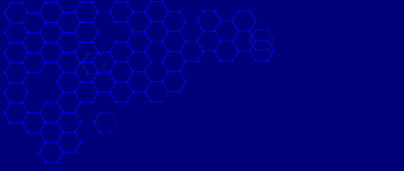 Scientific, technological molecular medical background.Genetic engineering and molecular structure, hexagon DNA network, science chemical and biotechnology concept, innovation technology, healthcare