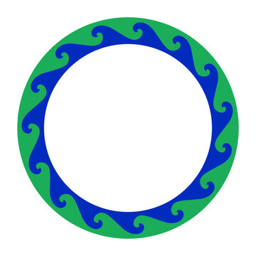 water wave blue green spin spiral illusion design pattern vector illustration