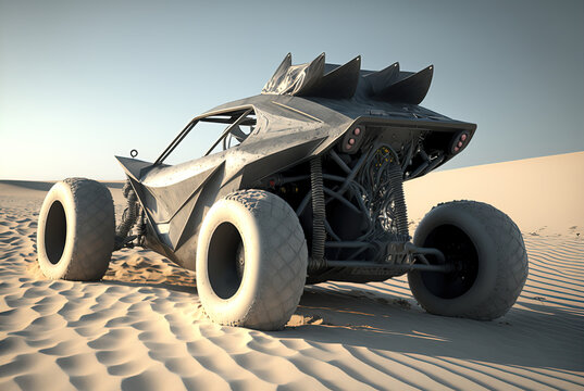 A modern buggy in the desert