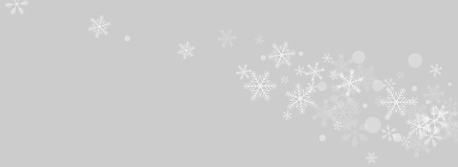 Golg Snow Vector Panoramic Grey Background. New