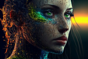 Woman Beauty Wallpaper Background Generative AI