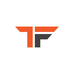 Vector tf letter logo vector design concept