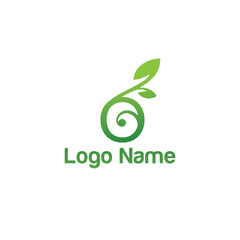 Vector eco green plant logo design concept 