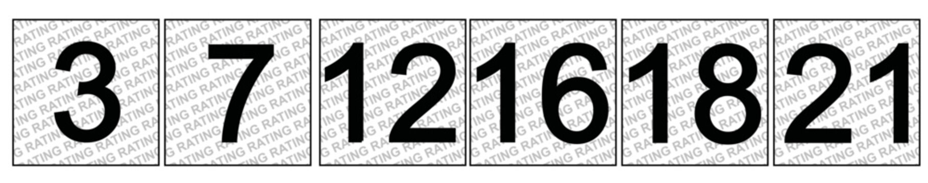 Protection of minors - 0 to21 Years - Colors - FSK & USK	- RatingWhite & Black