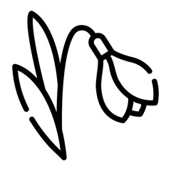 snowdrop line icon