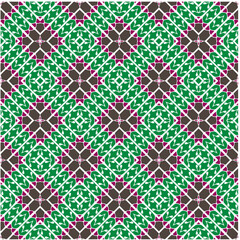 Vector geometric ornament in ethnic style. Seamless pattern with  abstract shapes, repeat tiles. Vintage retro texture.Repeating pattern for decor, fabric,textile and fabric.
