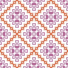 Vector geometric ornament in ethnic style. Seamless pattern with  abstract shapes, repeat tiles. Vintage retro texture.Repeating pattern for decor, fabric,textile and fabric.