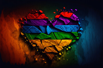 Freedom and love, Pride month. LGBT community and freedom Concept.