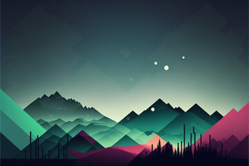 Sleek Minimalist Background. Creative Illustration Elements for wall art, wallpapers or print. Ai generated