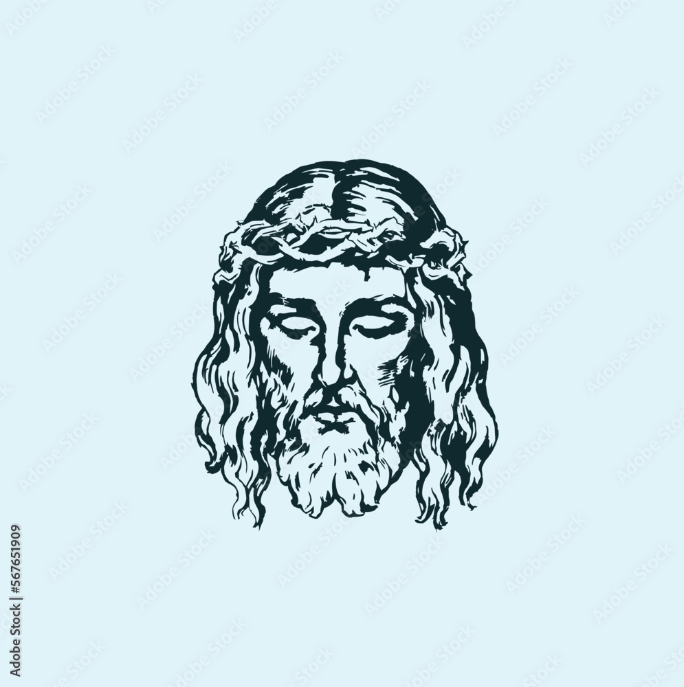 Wall mural THESE HIGH QUALITY JESUS VECTOR FOR USING VARIOUS TYPES OF DESIGN WORKS LIKE T-SHIRT, LOGO, TATTOO AND HOME WALL DESIGN
