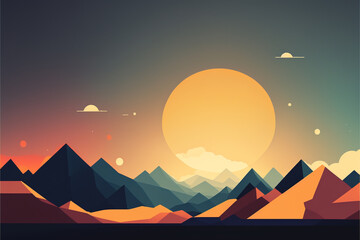 Sleek Minimalist Background. Creative Illustration Elements for wall art, wallpapers or print. Ai generated