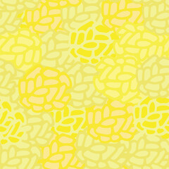 Stained glass style bright yellow background with with abstract elements. Decorative seamless pattern for wrapping paper, wallpaper, textile, greeting cards and invitations.