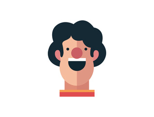  Profile Icon Male Head. Face Flat Design Vector Illustration. Perfect for coloring book, textiles, icon, web, painting, books, t-shirt print.