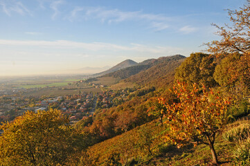 Franciacorta al Montorfano di Rovato al tramonto (Brescia)	