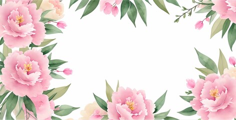 Soft Pink Peonies, Bridal Shower Invitation, Beautiful Wall Mural, Generative AI Art