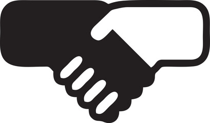 Hand icon symbol in black vector image , illustration of the human finger