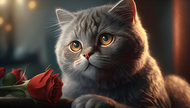 Perfect Valentine's Day Photos: Captivating Cat Portraits"
