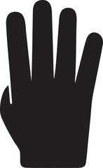 Obraz premium Hand icon symbol in black vector image , illustration of the human finger