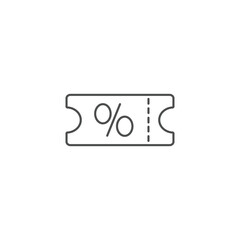 Discount coupon icon.  Vector illustration