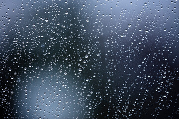 rain drops on the window surface 