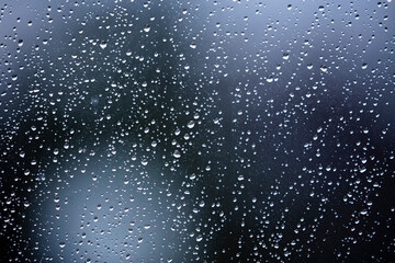 rain drops on the window surface 