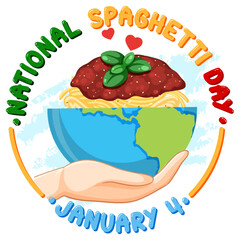National Spaghetti Day Banner Design