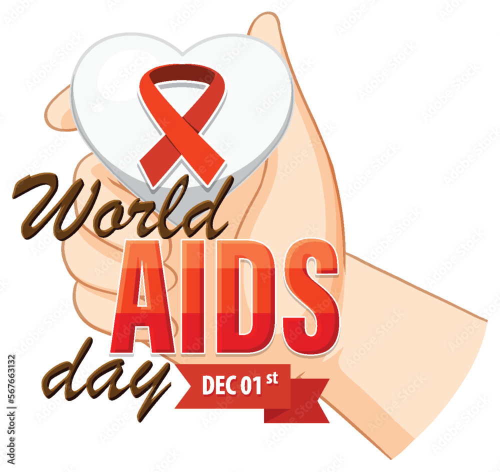 Sticker World AIDS Day Poster Design