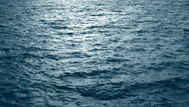 Sea water waves. Breaking blue water in slow motion, hd.