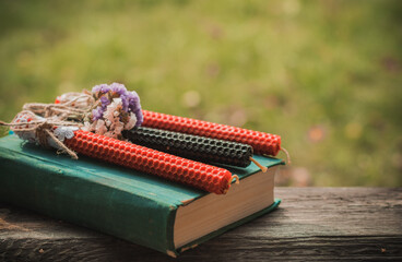 Magic rite for attracting love, changing fate , illustration for attraction destiny, occultism concept