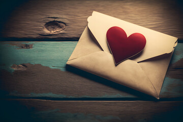 love letter on valentine's day, heart, romance