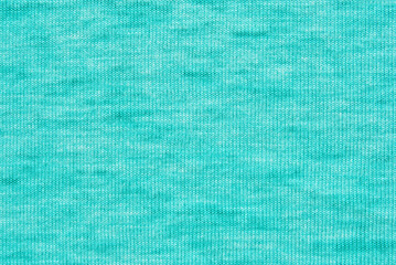 Turquoise color melange fabric texture or background
