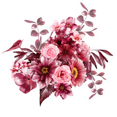 Floral Bouquet watercolor illustration