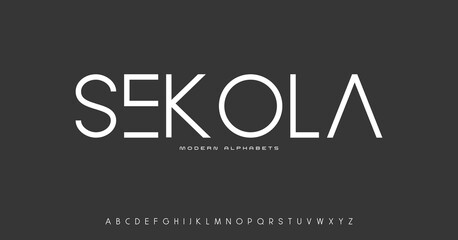 Modern Sports tech font typography. MINIMAL vector typeface for a company. Minimal gaming fonts for logo design.