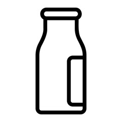milk bottle line icon